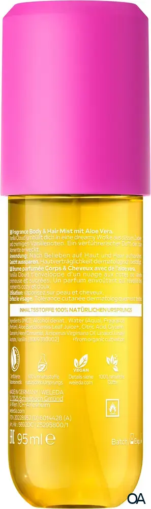 Weleda Vanilla Cloud Fragrance Body & Hair Mist