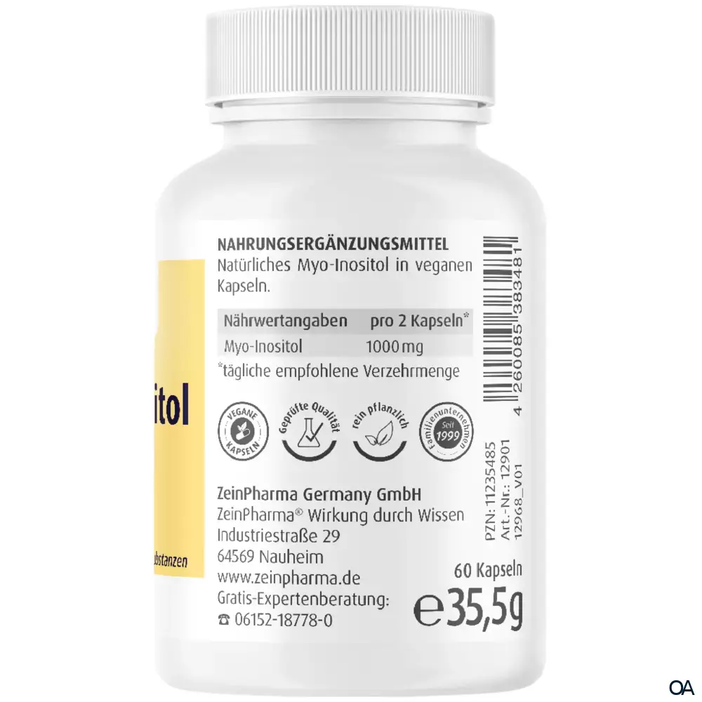 ZeinPharma Myo-Inositol Kapseln 500 mg