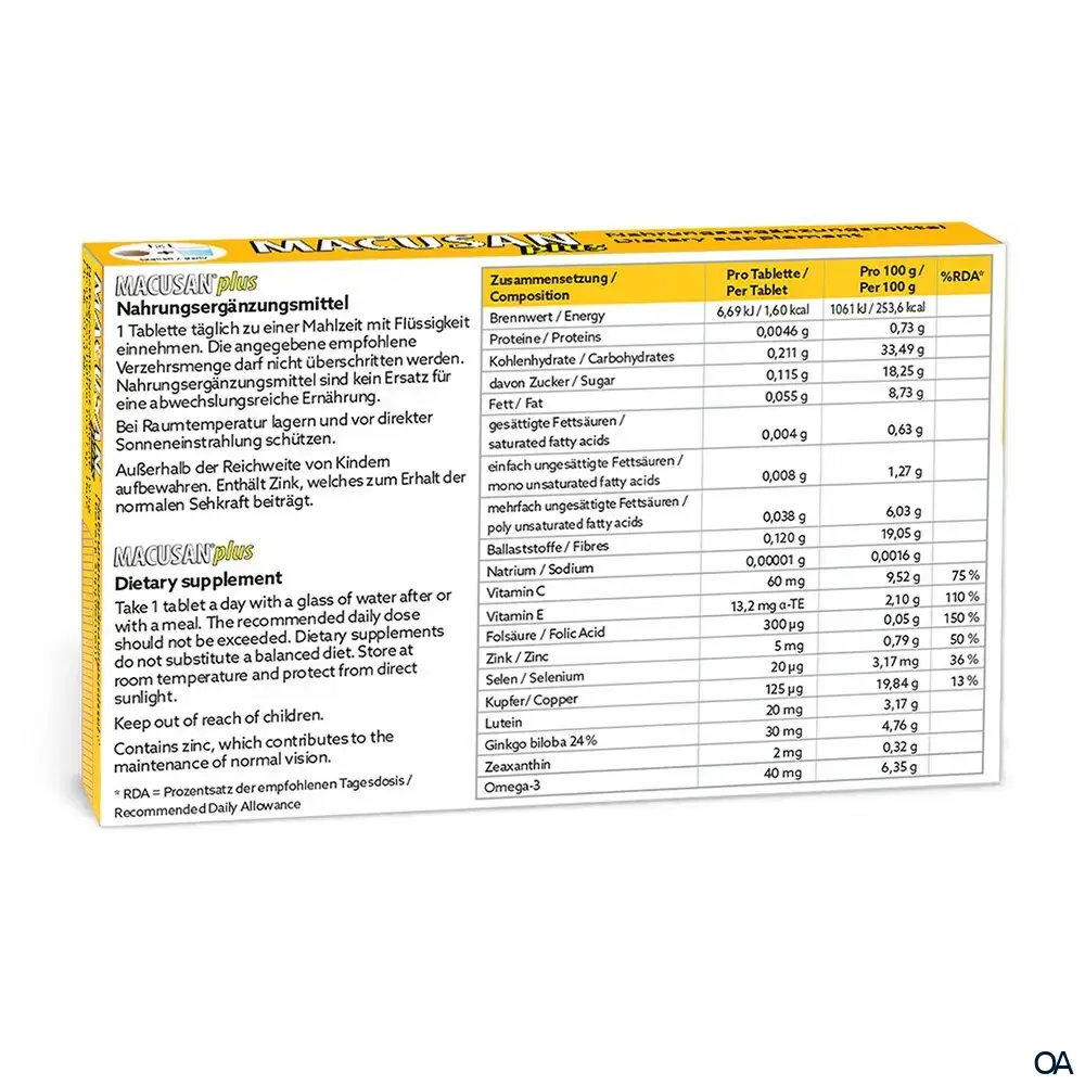 Macusan® plus Tabletten