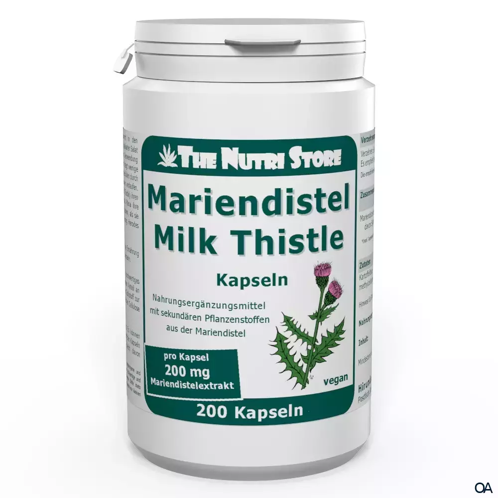 The Nutri Store Mariendistel Milk Thistle vegane Kapseln