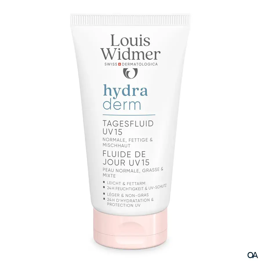 Louis Widmer hydraderm Tagesfluid UV 15 - ohne Parfum