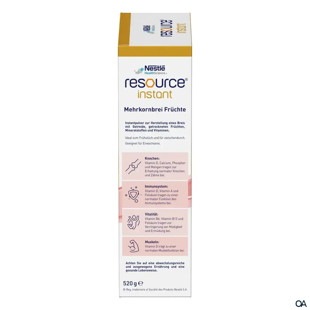 Nestle resource® instant Mehrkornbrei Früchte 520g