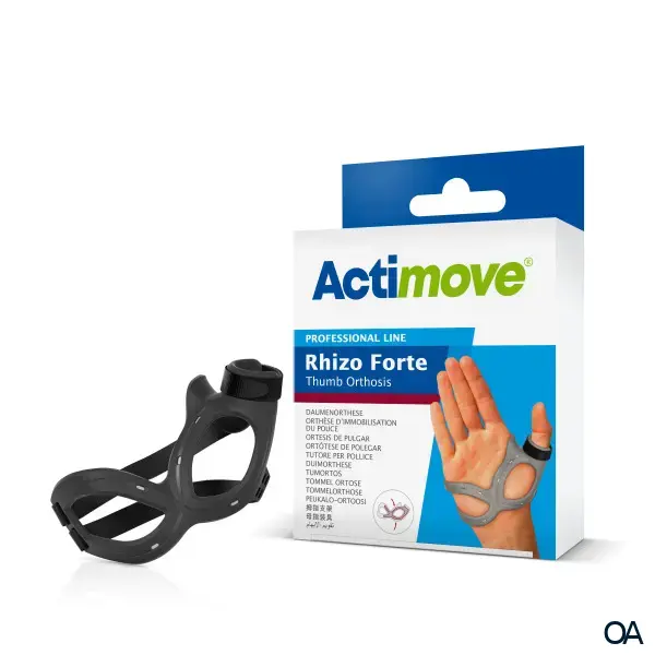 Actimove® Professional Line Rhizo Forte Daumenorthese - Schwarz, Links - Größe Large