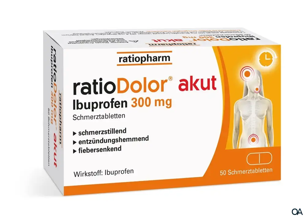 ratioDolor® akut Ibuprofen 300 mg Schmerztabletten