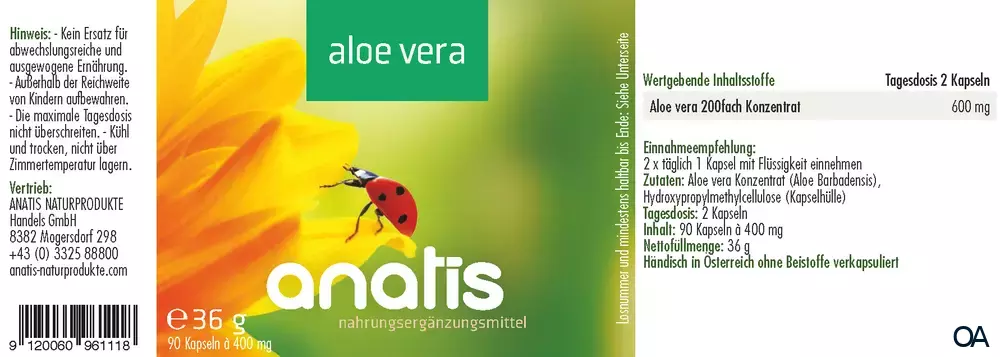 anatis Aloe Vera Kapseln