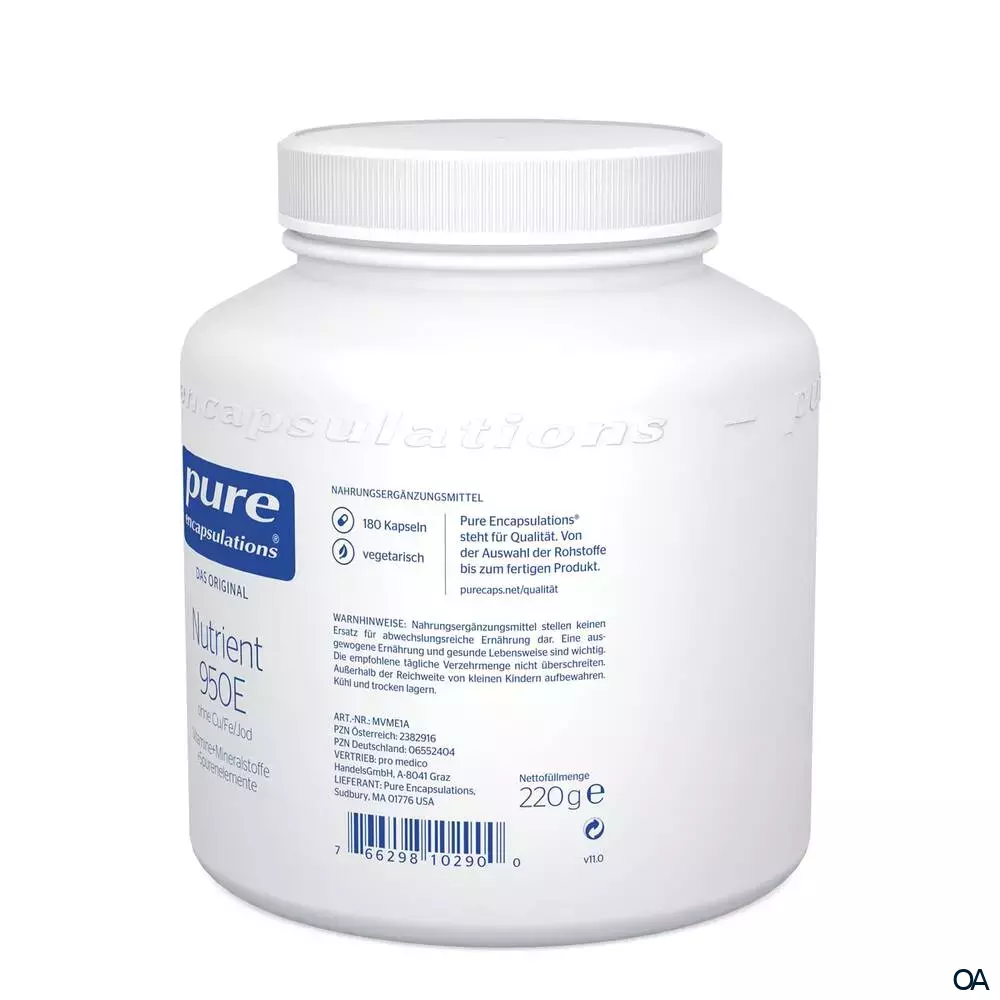 pure encapsulations® Nutrient 950E ohne Cu/Fe/Jod