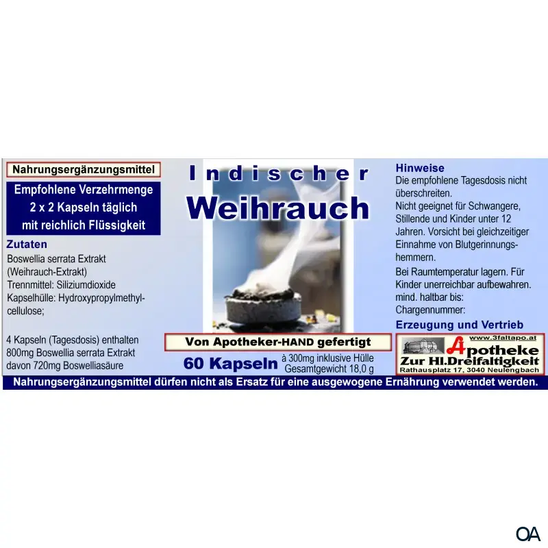 Indische Weihrauch Kapseln