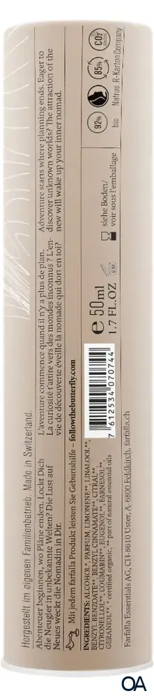 Farfalla nomad, natural eau de parfum