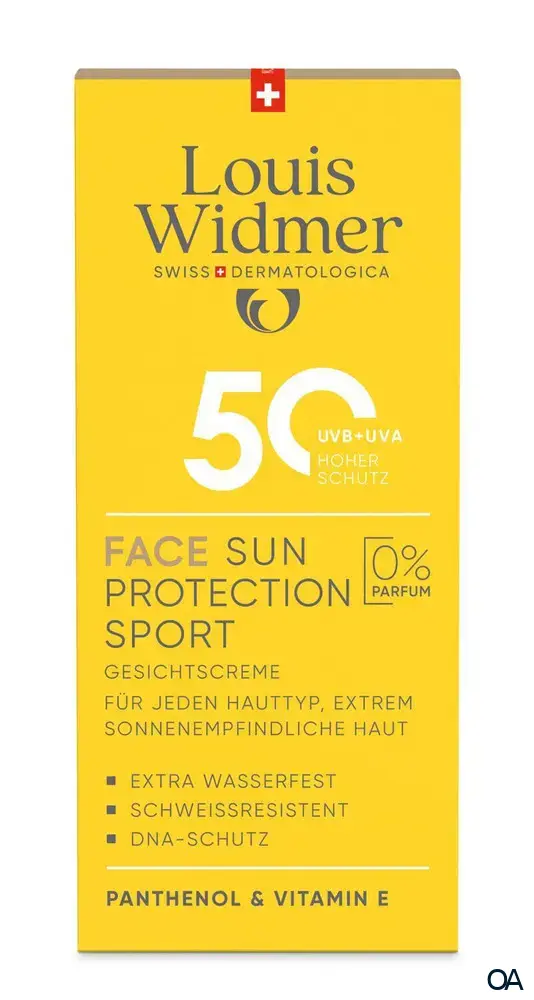 Louis Widmer suncare Face Sun Protection Sport 50 Gesichtscreme - ohne Parfum