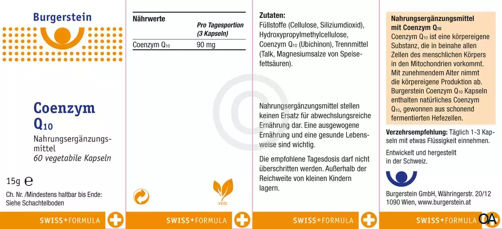 Burgerstein Coenzym Q10 30 mg Kapseln