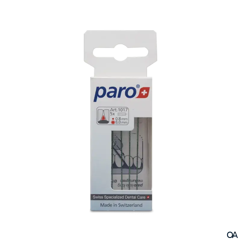 paro® isola long Zwischenraumbürste, medium, grün, zylindrisch, ø 8 mm