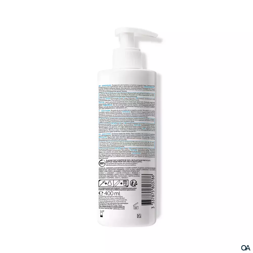 La Roche Posay LIPIKAR BAUME LIGHT AP+M Lotion