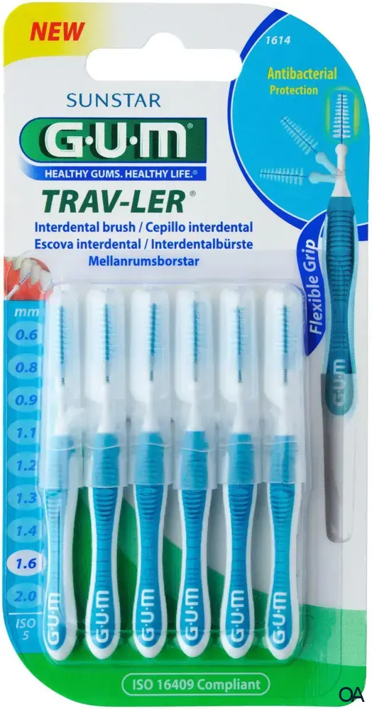 GUM® TRAV-LER® Interdentalbürsten Tanne ISO 5 - Ø 1,6 mm - Blau