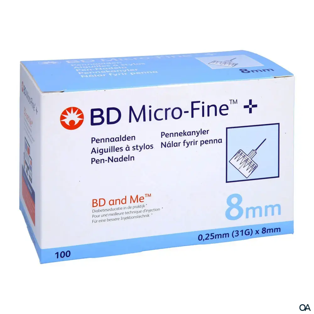 BD Micro-Fine™ Pen Nadel 0,25 mm (31G) x 8 mm BD Micro-Fine™ Pen Nadel 0,25 mm (31G) x 8 mm