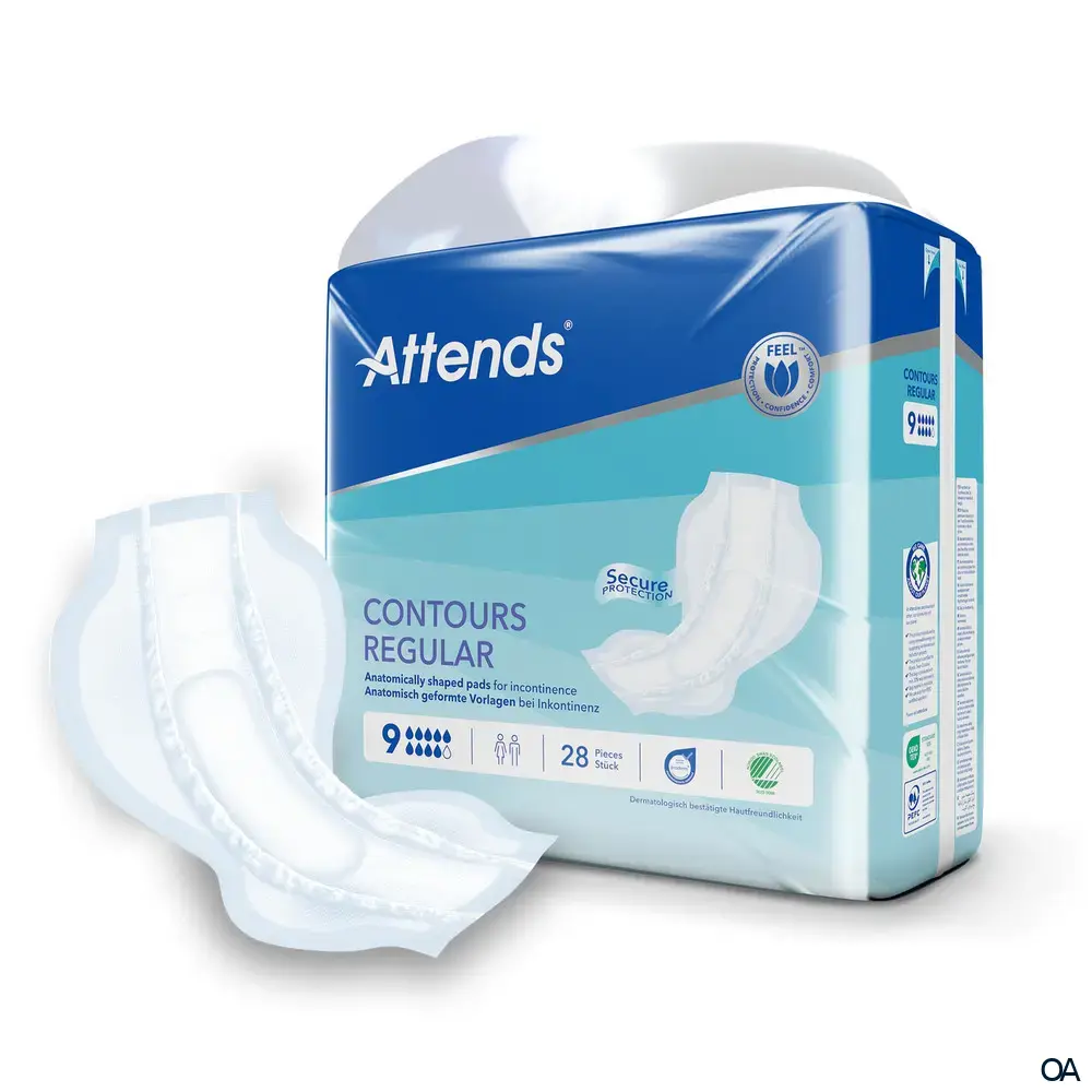 Attends Contours Regular 9 - Inkontinenzvorlagen