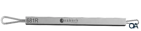Kozbach Pharma 681R Mitesserentferner mit Schlingen, 4-Kant, 10 cm, rostfrei