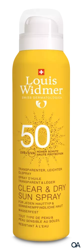 Louis Widmer Clear & Dry Sun Spray 50 - ohne Parfüm Louis Widmer Clear & Dry Sun Spray 50 - ohne Parfüm