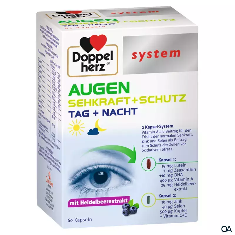 Doppelherz system AUGEN SEHKRAFT + SCHUTZ Tag + Nacht Kapseln