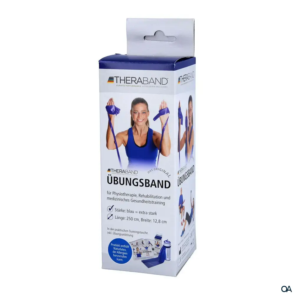 TheraBand® in der Zippbox - Blau - Extrastark - 2,5 m