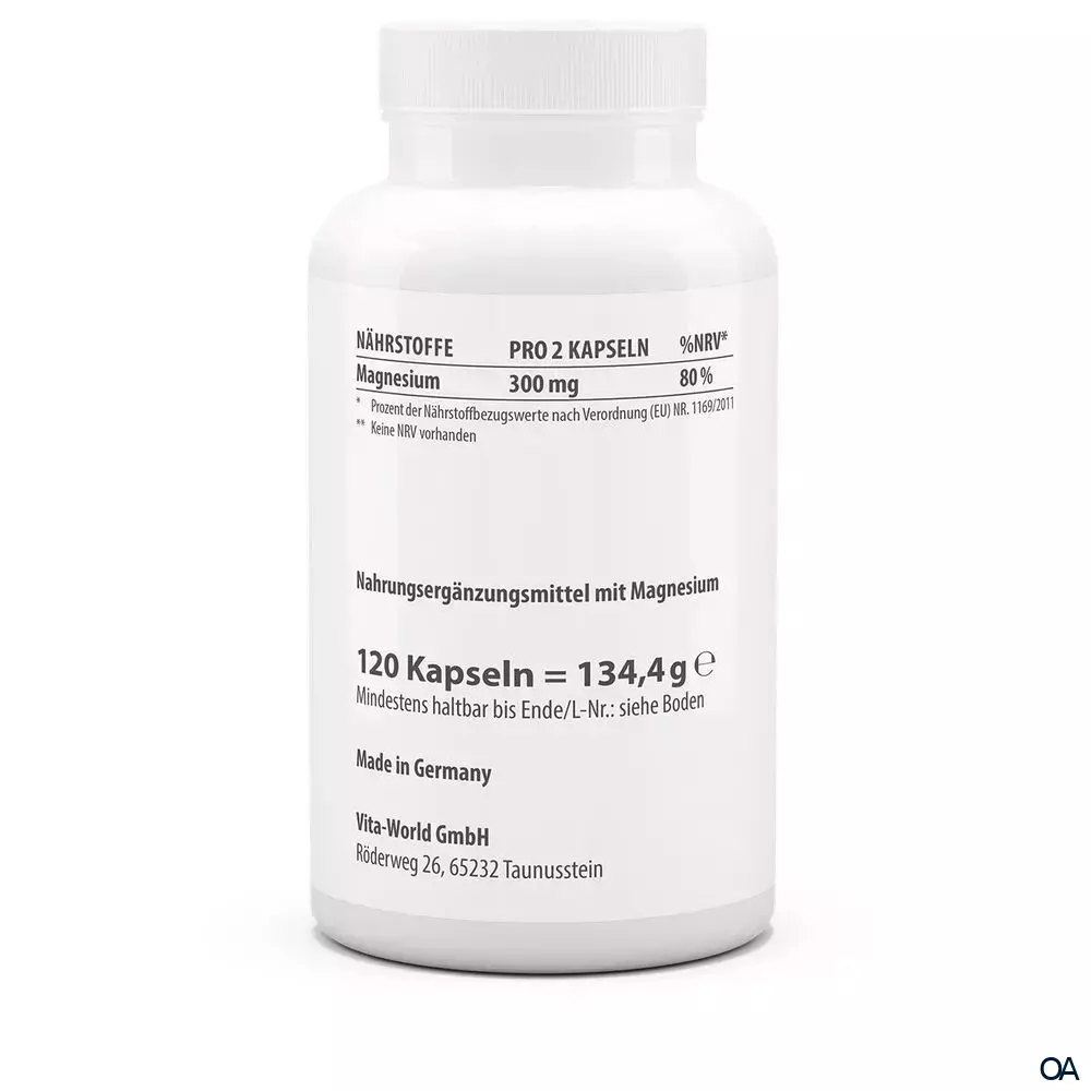 Vitaworld Magnesiummalat 1000 mg Kapseln Vitaworld Magnesiummalat 1000 mg Kapseln