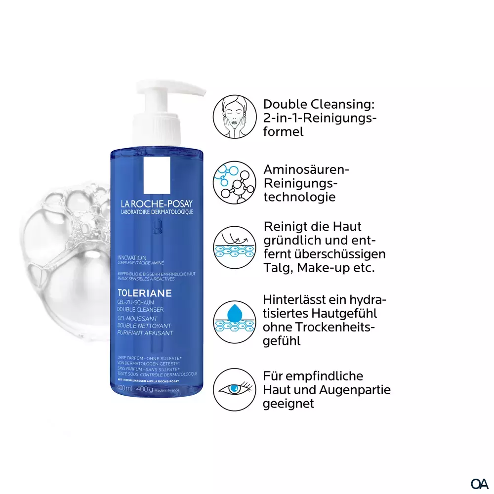 La Roche Posay Toleriane Gel-zu-Schaum Double Cleanser