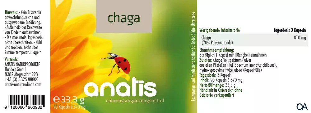 anatis Chaga Pilz Kapseln