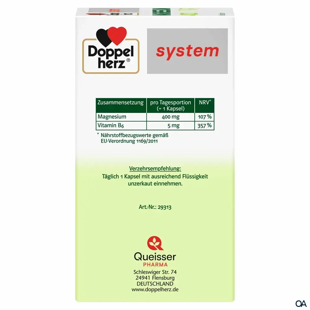 Doppelherz system Magnesium 400 Pur Kapseln