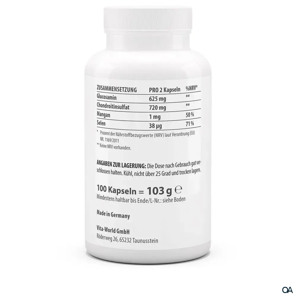 Vitaworld Glucosamin 500 + Chondroitin 400 Kapseln