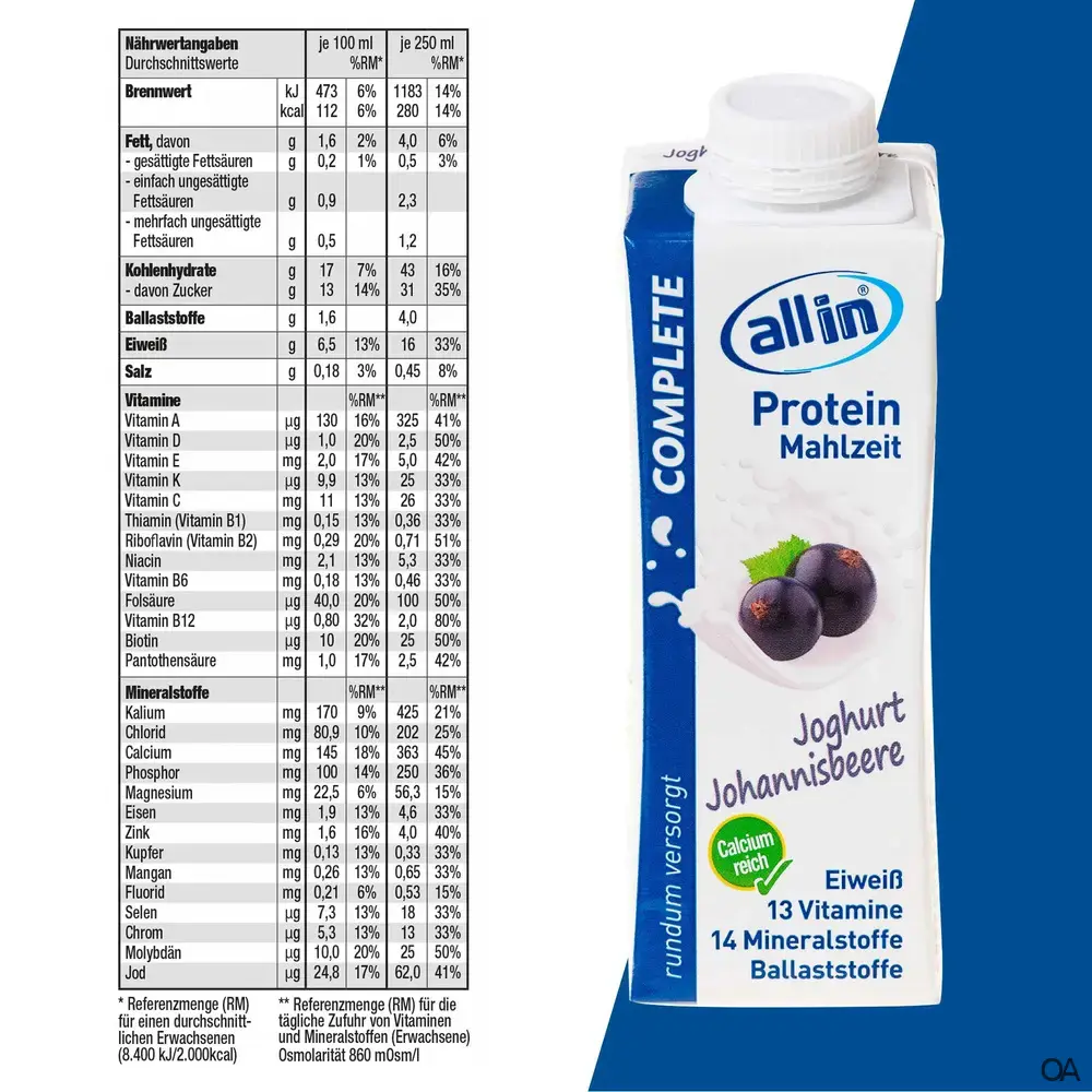 all in® 8er MIX alle COMPLETE Sorten (14 x 200/250ml)