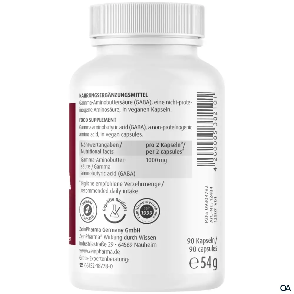 ZeinPharma GABA 500 mg Kapseln