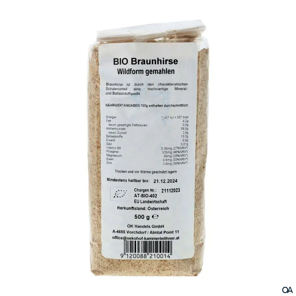 ÖkoHof Kammerleithner BIO Braunhirse Wildform gemahlen