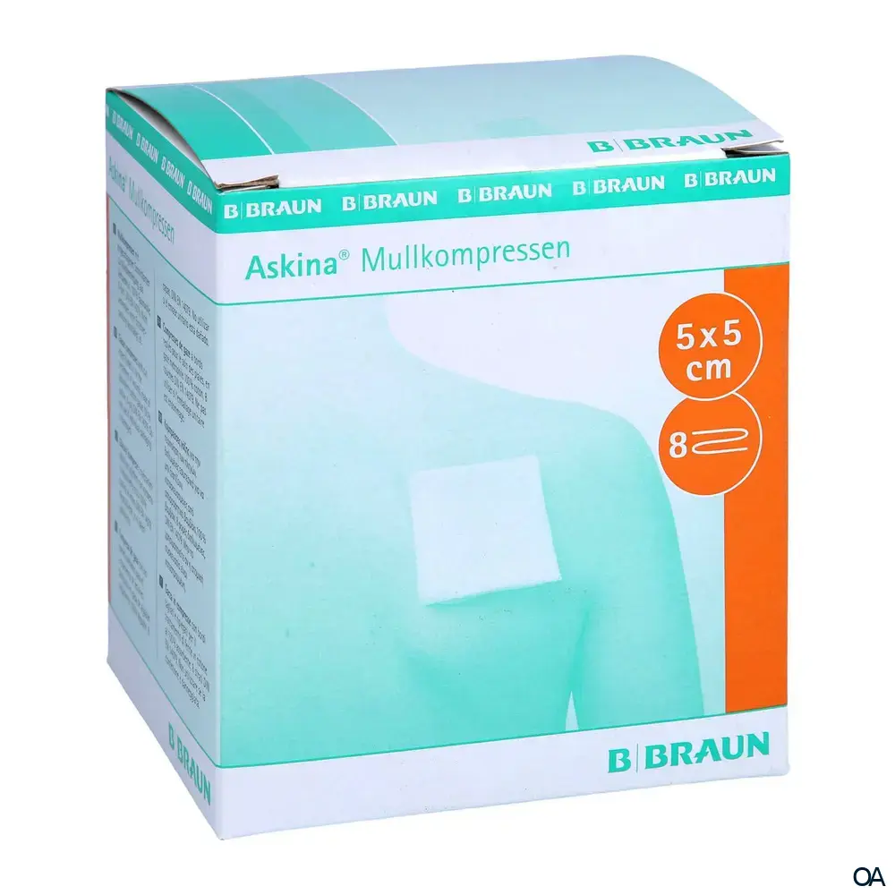Askina® Mullkompressen 8-fach gelegt, steril, 5 x 5 cm, 25 x 2 Stück