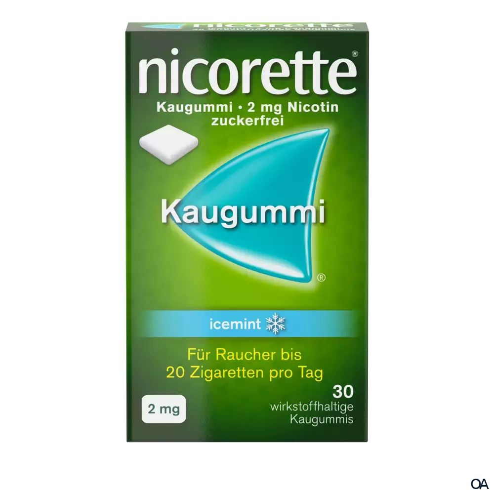Nicorette® Icemint 2 mg - Kaugummi zur Raucherentwöhnung Nicorette® Icemint 2 mg - Kaugummi zur Raucherentwöhnung