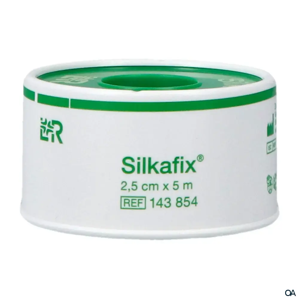 Silkafix® Heftpflaster 2,5 cm x 5 m Rolle auf Kunststoff-Knipsspule
