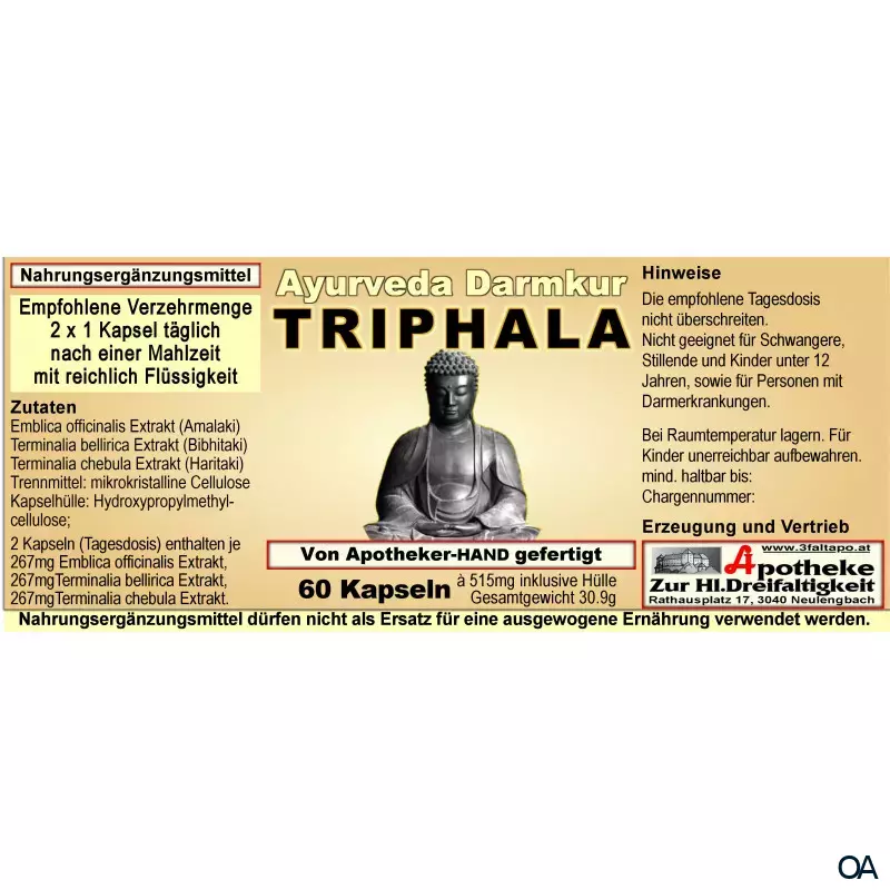 Ayurveda Darmkur Triphala Kapseln