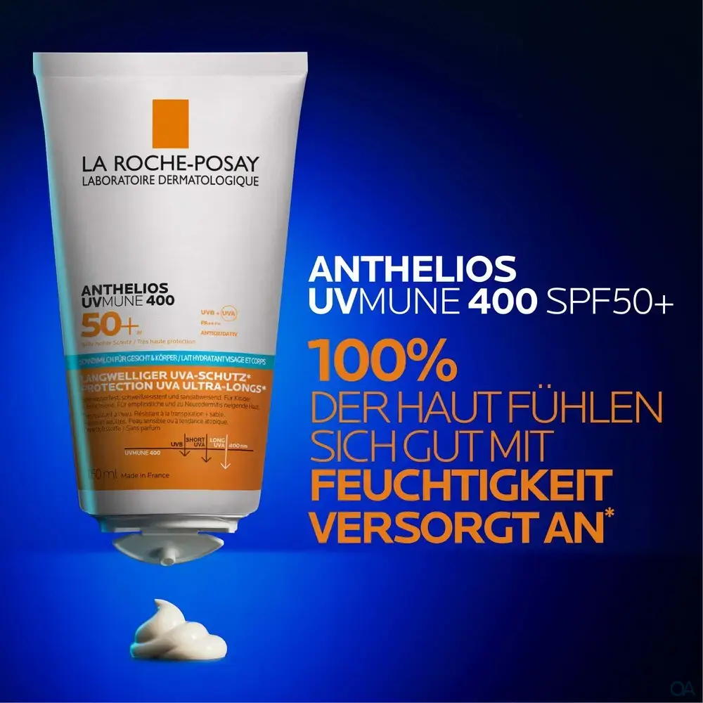 La Roche Posay Anthelios UV Mune 400 Hydratisierende Gesicht + Körper Milch LSF 50+