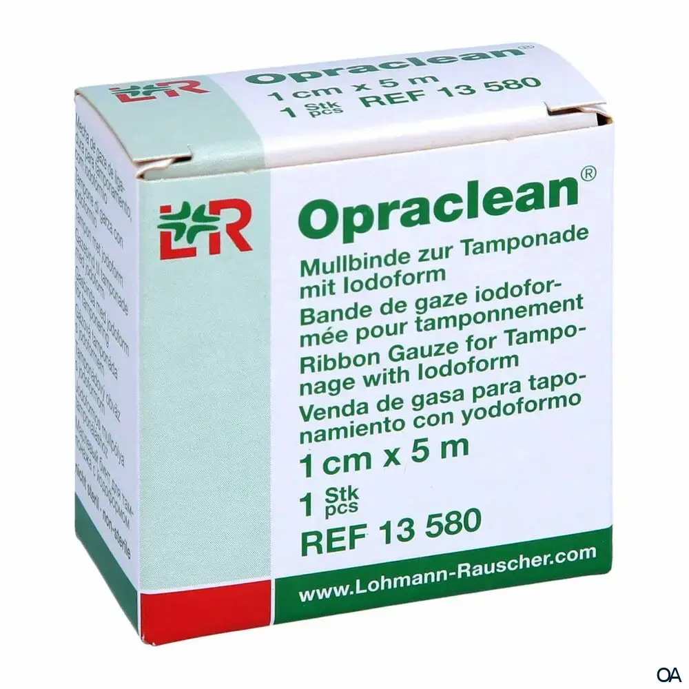 Opraclean® Mullbinde zur Tamponade mit Iodoform 1 cm x 5 m Rolle