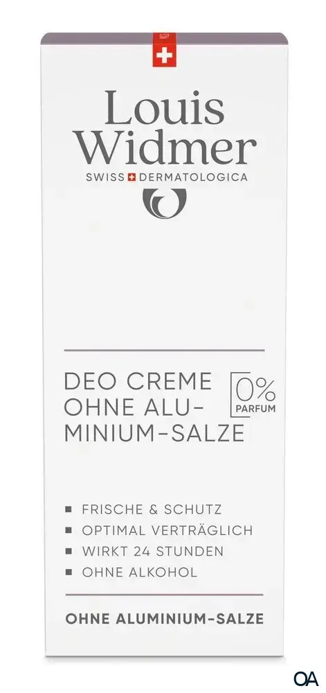 Louis Widmer Deo Creme ohne Aluminium-Salze - ohne Parfum