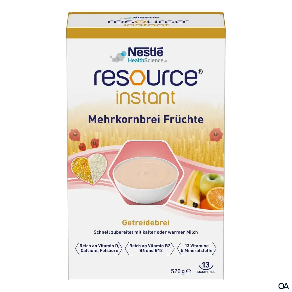 Nestle resource® instant Mehrkornbrei Früchte 520g