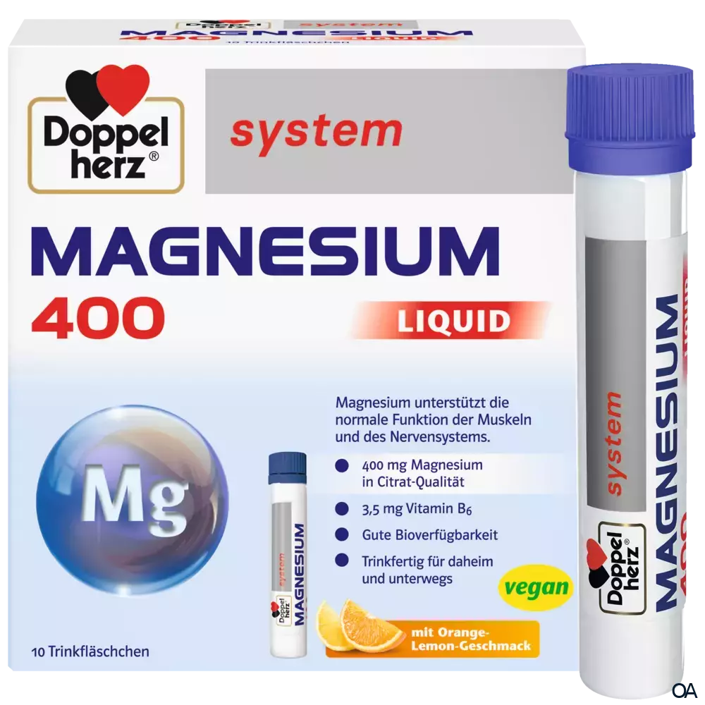 Doppelherz system Magnesium 400 Liquid Trinkfläschchen