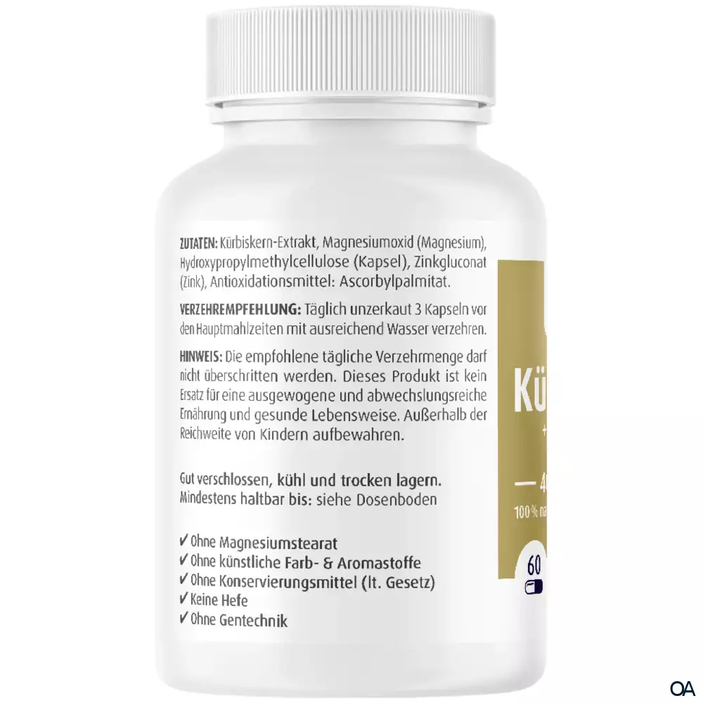 ZeinPharma Kürbiskern 400 mg Kapseln