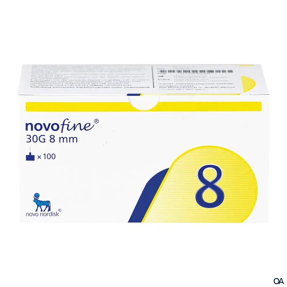 NovoFine® 8 mm Kanülen 30 G (0,3 x 8 mm) Insulin-Pennadeln NovoFine® 8 mm Kanülen 30 G (0,3 x 8 mm) Insulin-Pennadeln