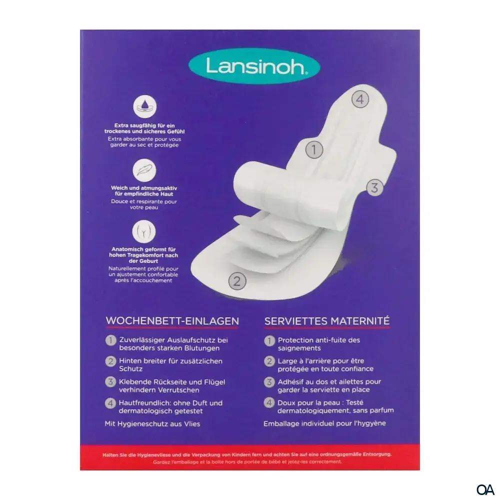 Lansinoh® Wochenbett-Einlagen (Wochen 0-2) L