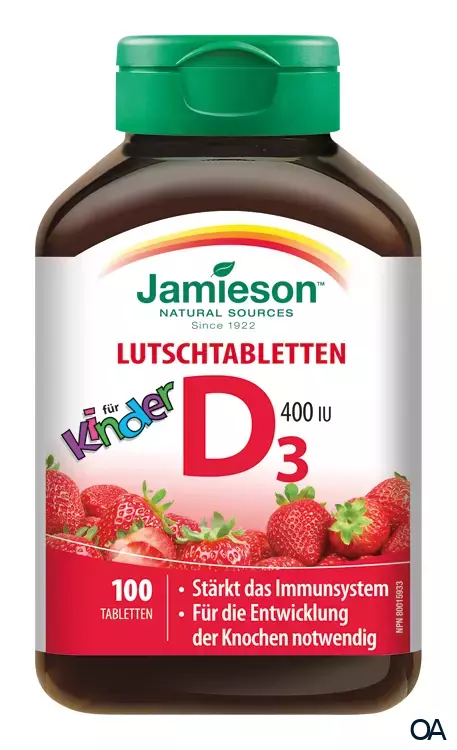 Jamieson Vitamin D3 400 IU Lutschtabletten für Kinder