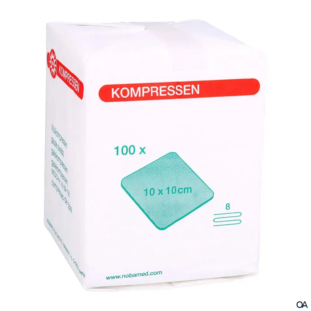 Noba Mullkompressen 8-fach, 17-fädig, unsteril, 10 x 10 cm
