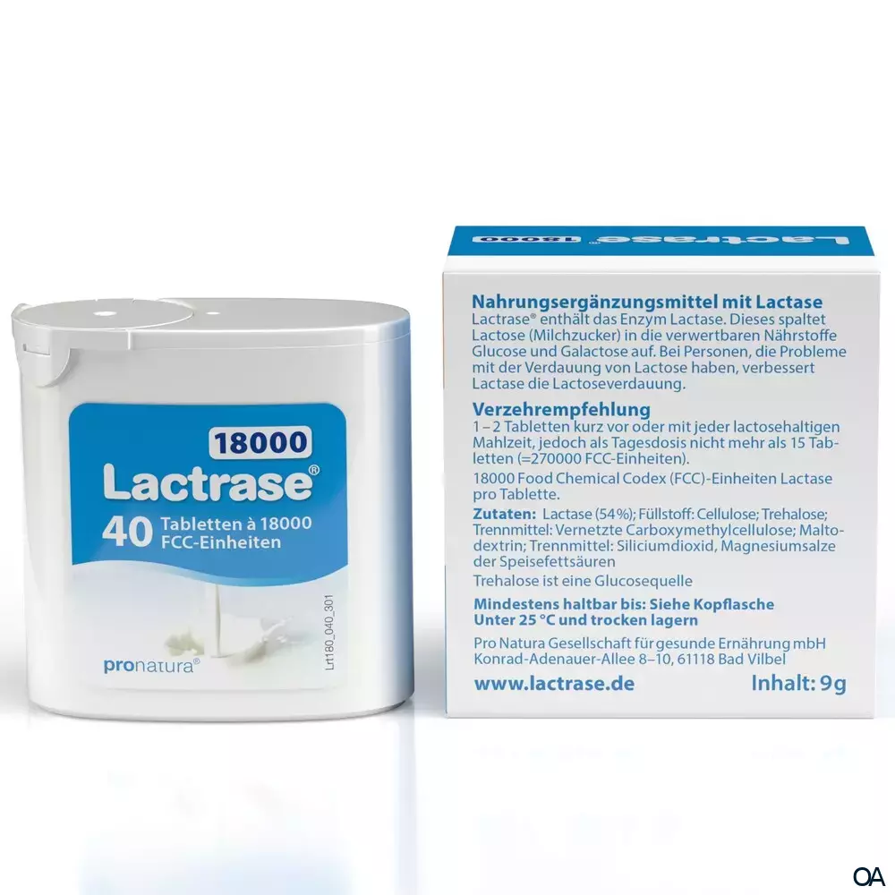 Lactrase® 18000 FCC Tabletten Spender
