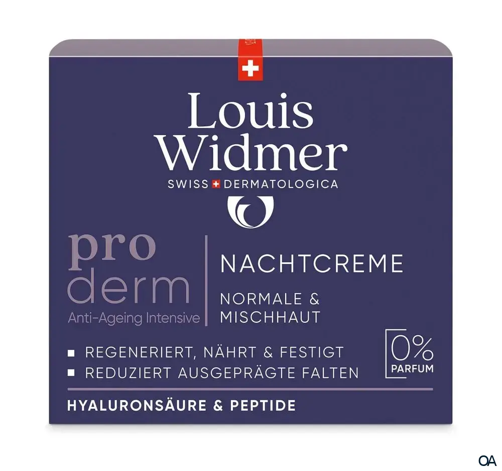 Louis Widmer proderm Nachtcreme - ohne Parfum