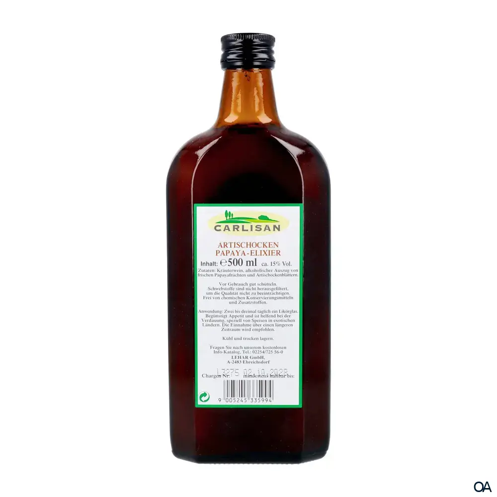 Carlisan Artischocken Papaya Elixier