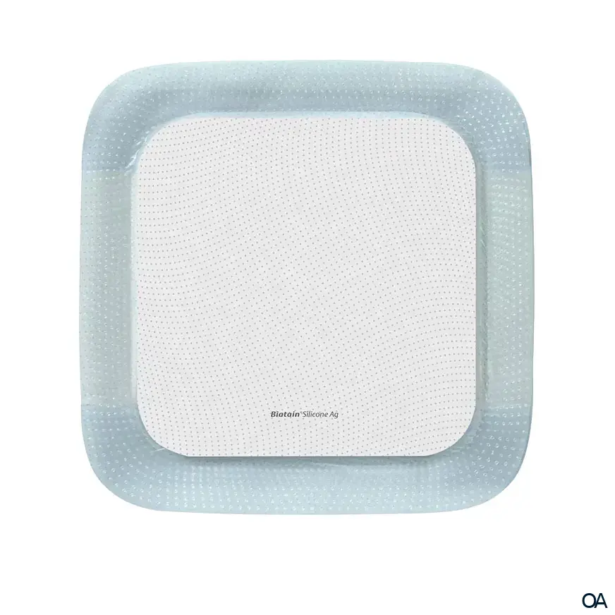 Biatain® Silicone Ag Silikon-Schaumverband mit Silber steril, 15 x 15 cm