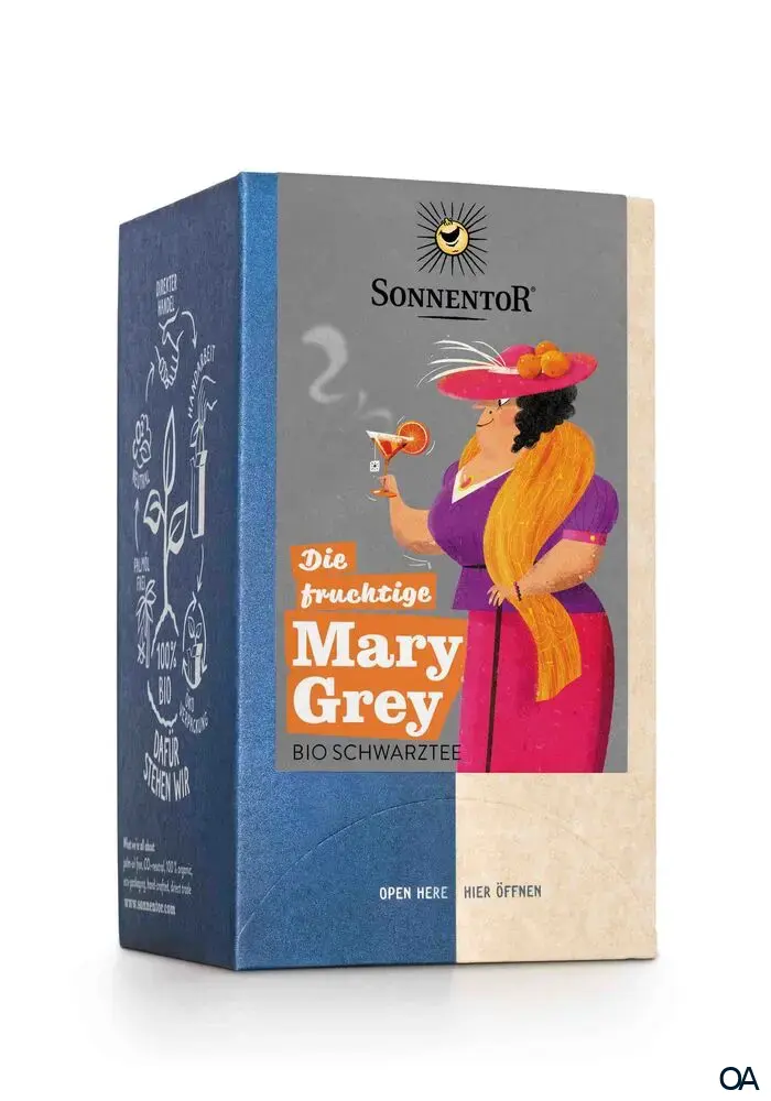 Sonnentor Die fruchtige Mary Grey Tee - Bio-Schwarztee mit ätherischem Öl